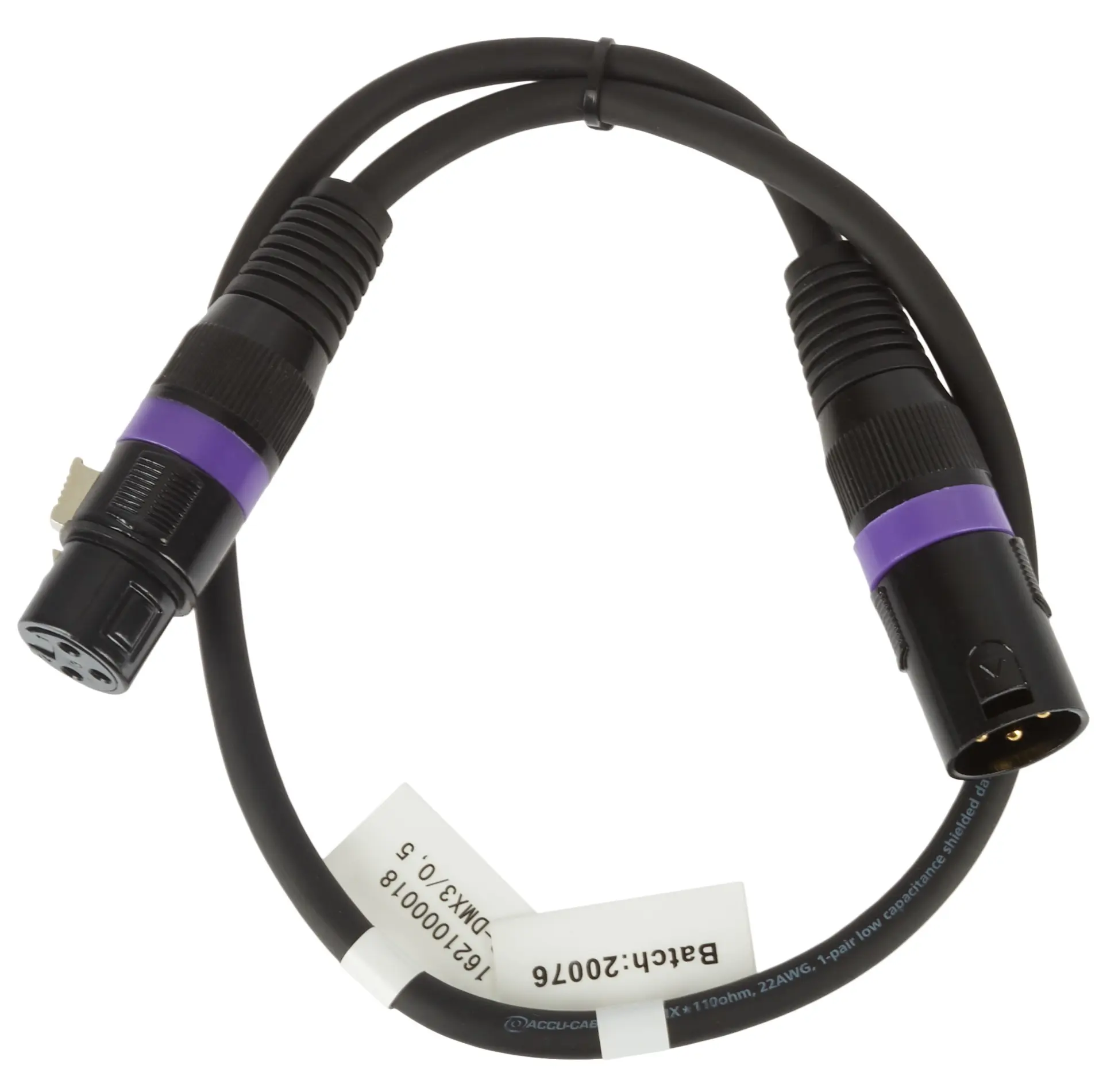 ADJ AC-DMX3/0,5 3 p. XLRm/3 p. XLRf 0,5m DMX