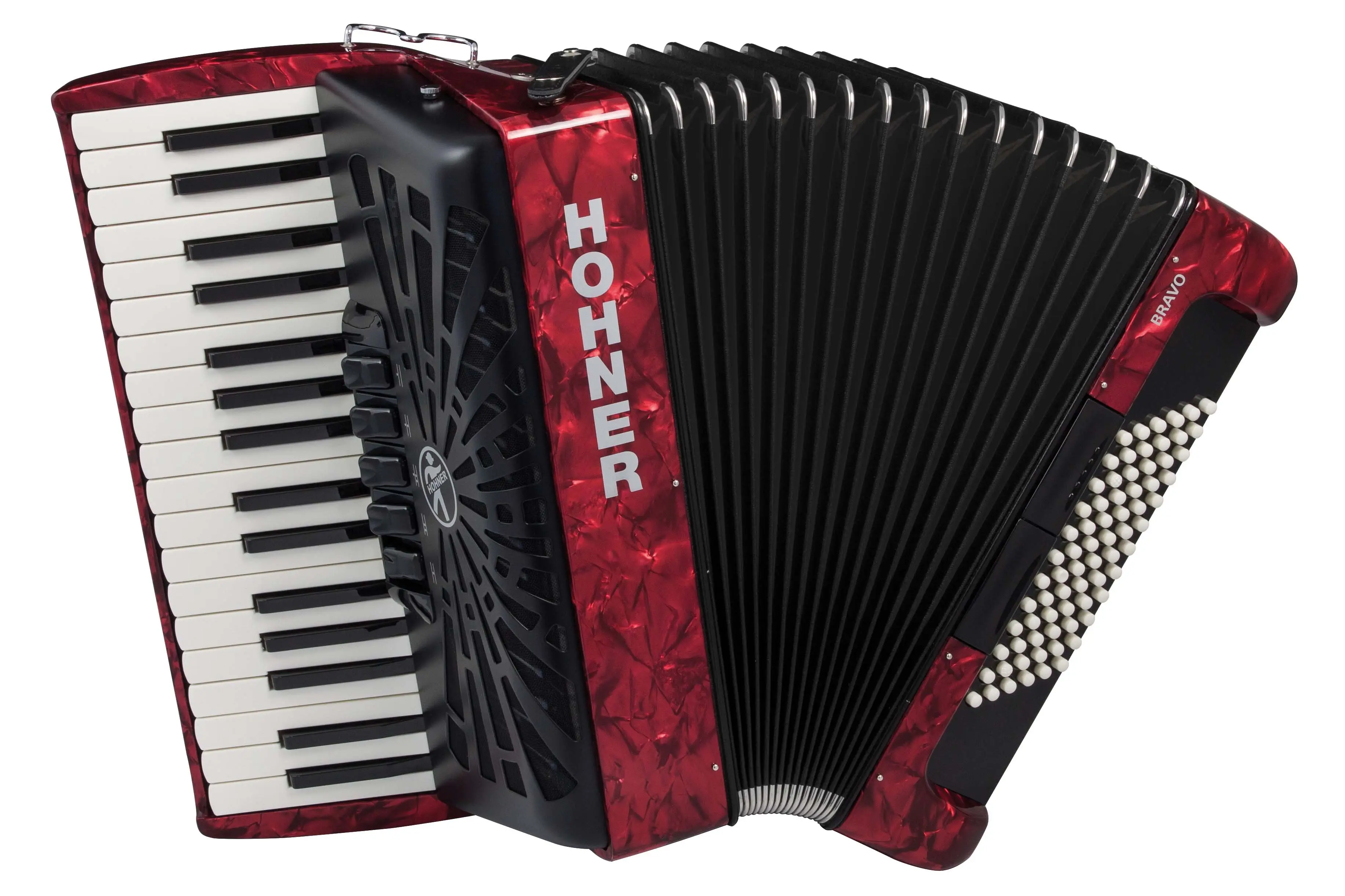 Hohner Bravo III 72 red SilentKey