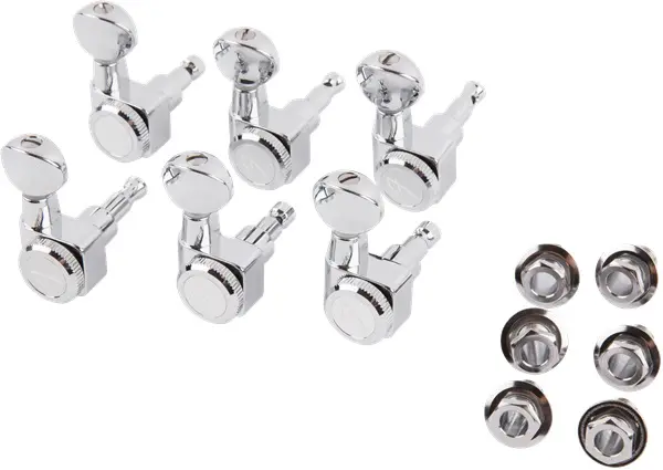 Fender Locking Tuning Machines Vintage Buttons Polished Chrome