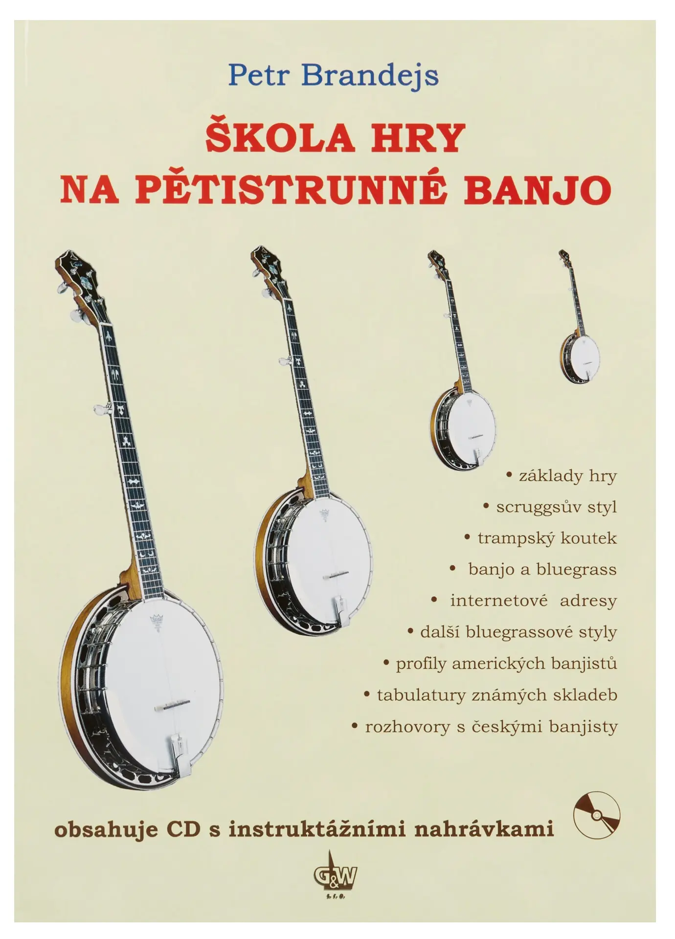 Škola hry na pětistrunné banjo + CD - Petr Brandejs
