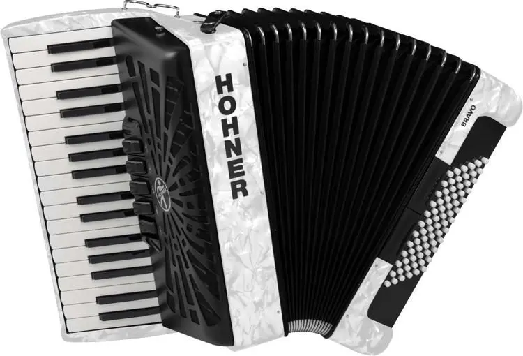 Hohner Bravo III 72 white SilentKey