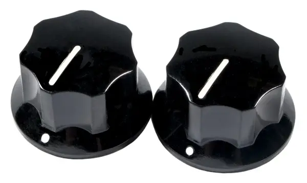 Fender Pure Vintage 1965 Jaguar Skirted Knobs Black