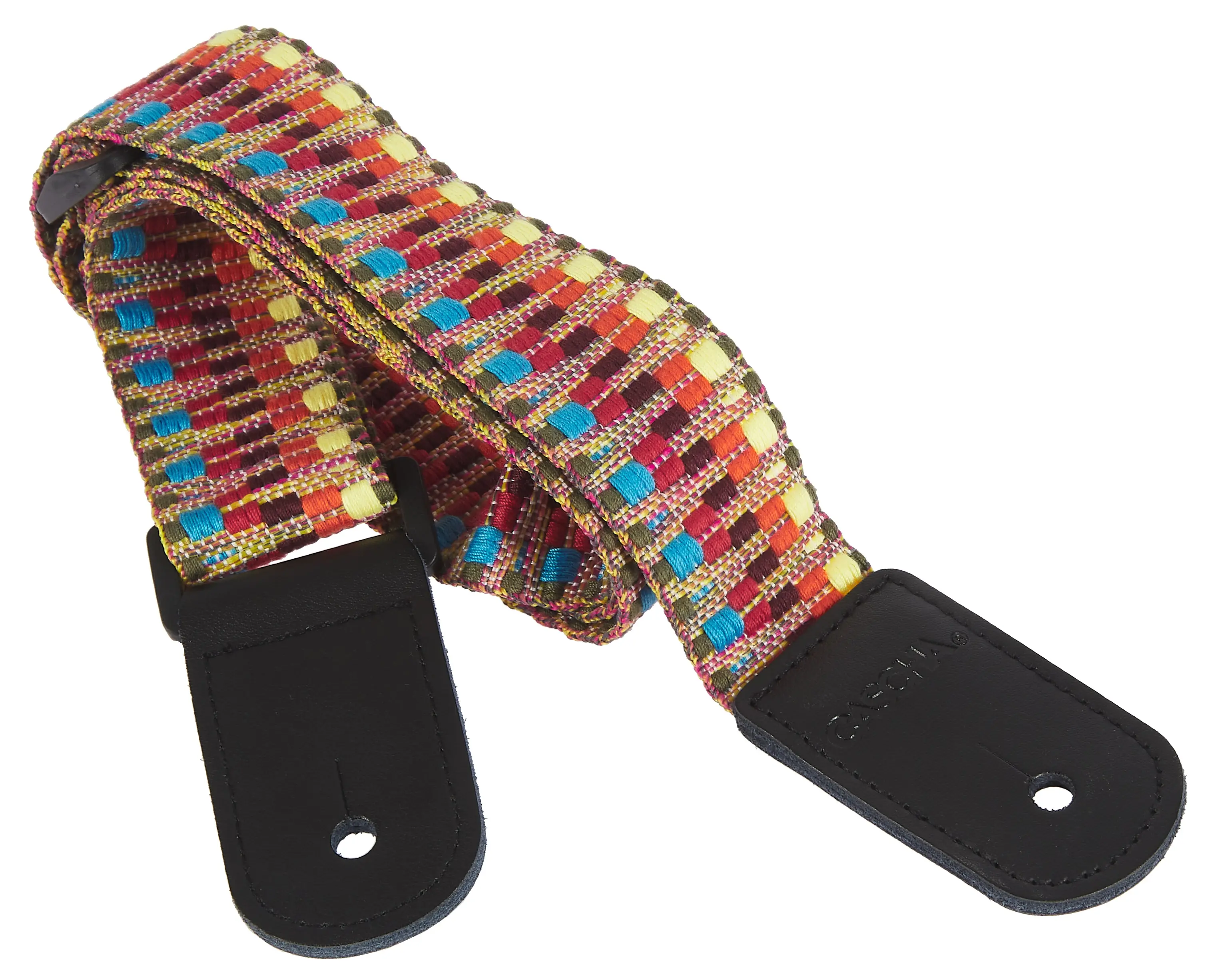 Cascha Ukulele Strap Jacquard Rainbow
