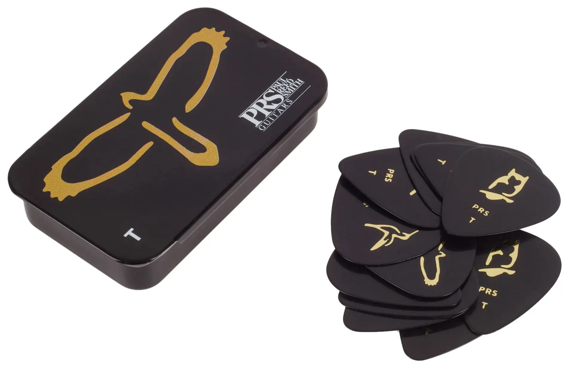 PRS Gold Birds Assorted Picks Tin Thin