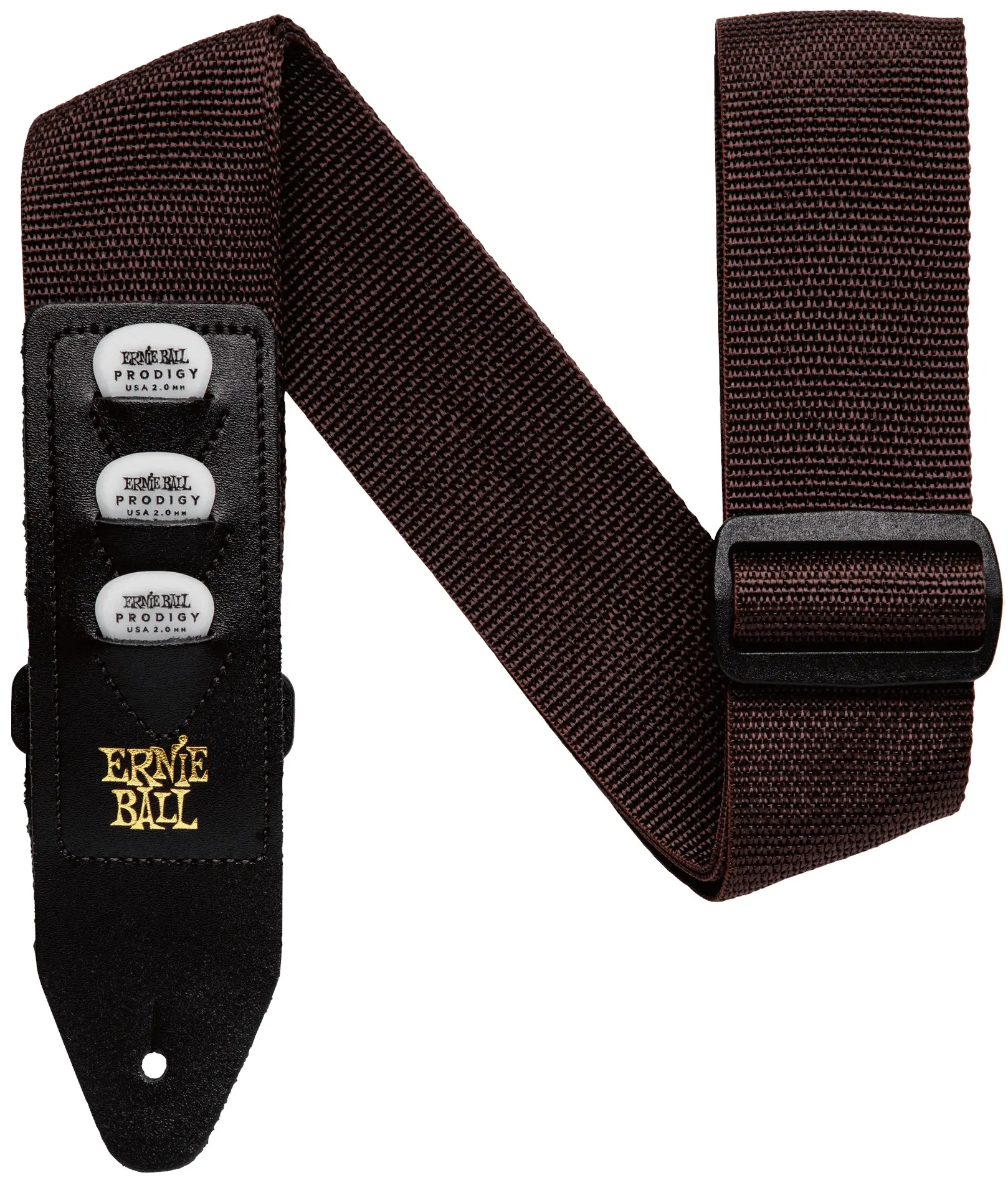 Ernie Ball Pickholder Strap Brown