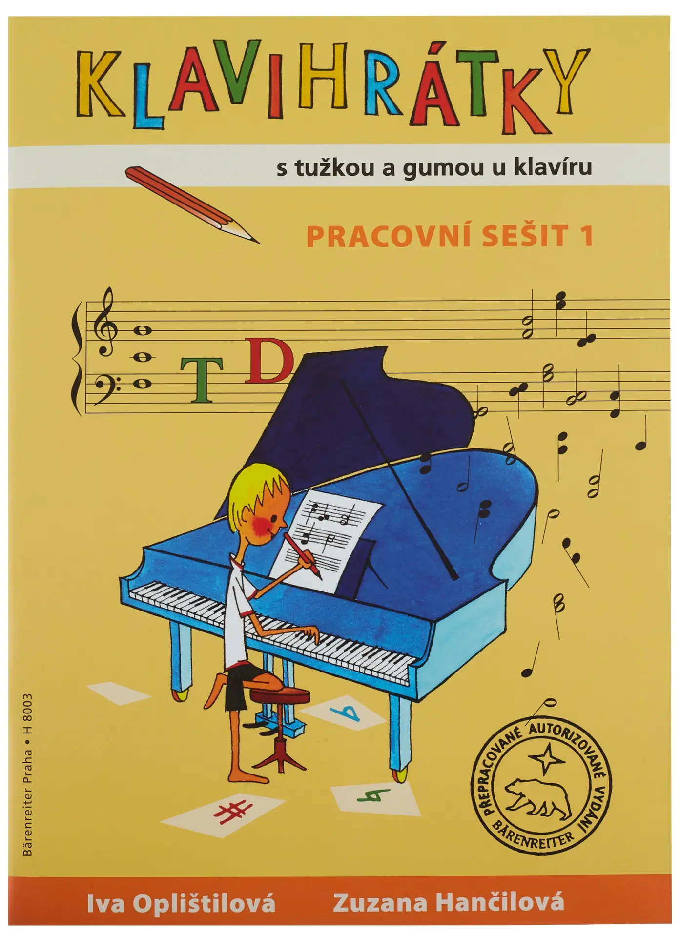 Klavihrátky - s tužkou a gumou u klavíru - pracovní sešit 1