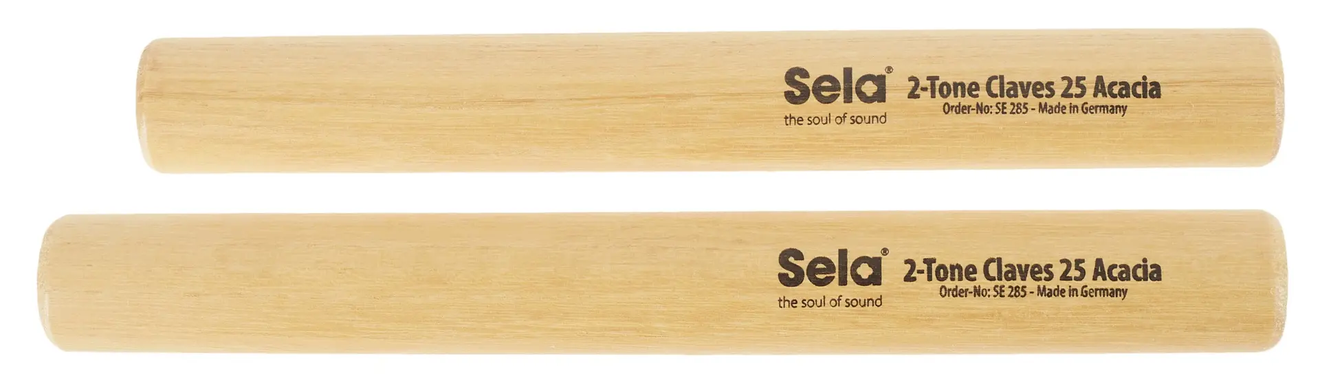 Sela 2-Tone Claves 25 Acacia