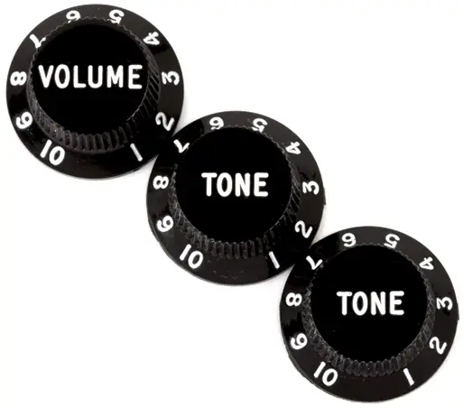 Fender Stratocaster Knobs Black