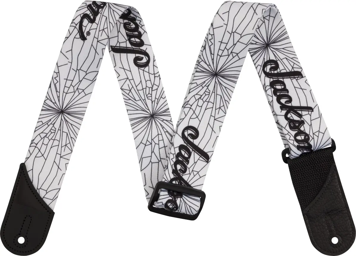 Jackson Cracked Mirror Strap White 2"