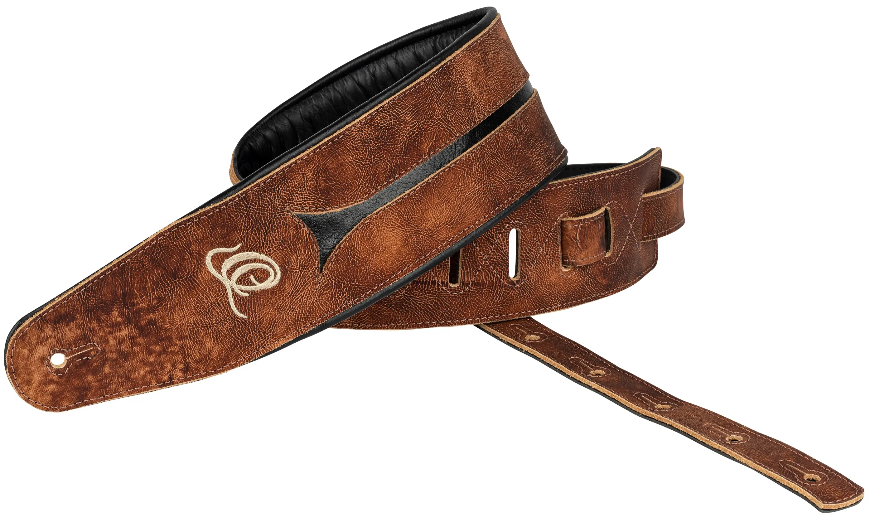 Ortega OSBS-1 Bass Leather Strap Chestnut Tree