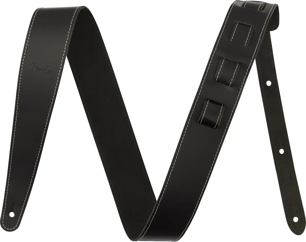 Fender 2" Essentials Leather Strap Black