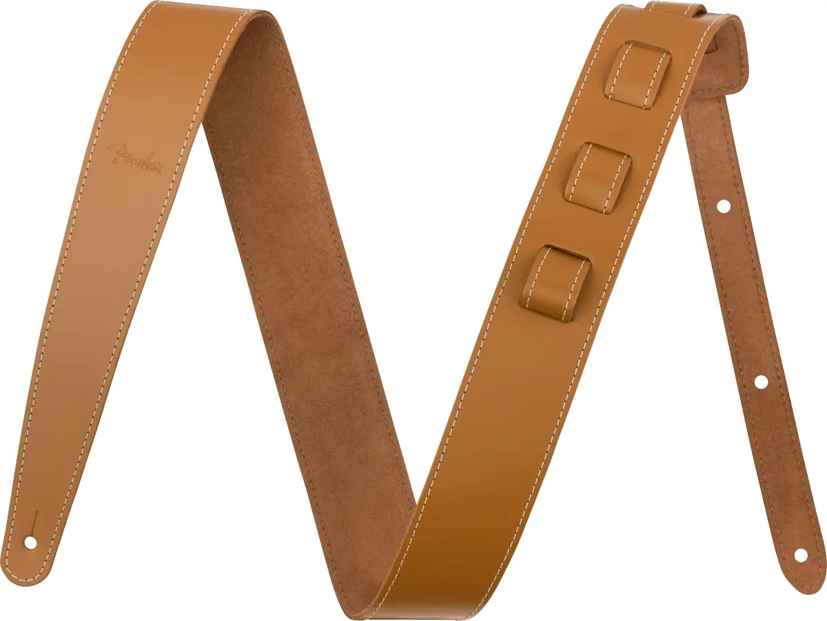 Fender 2" Essentials Leather Strap Tan