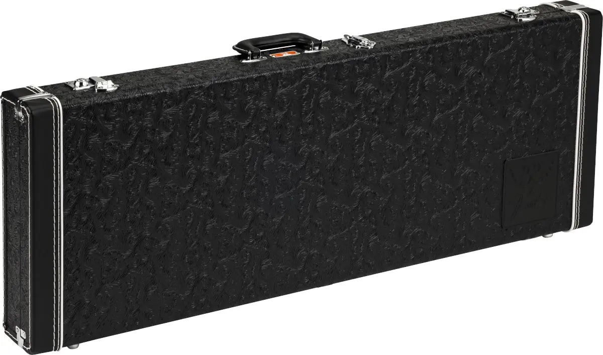 Fender Waylon Jennings Strat/Tele Case Black Tooled Leather