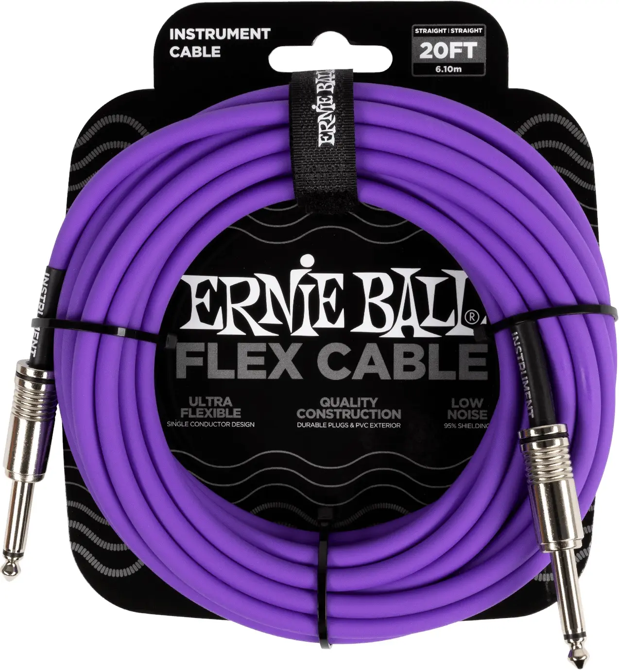 Ernie Ball Flex Instrument Cable 20' Purple