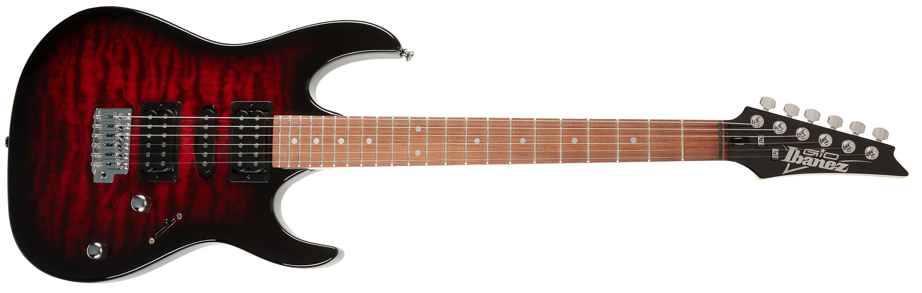 Ibanez GRX70QA Transparent Red Burst