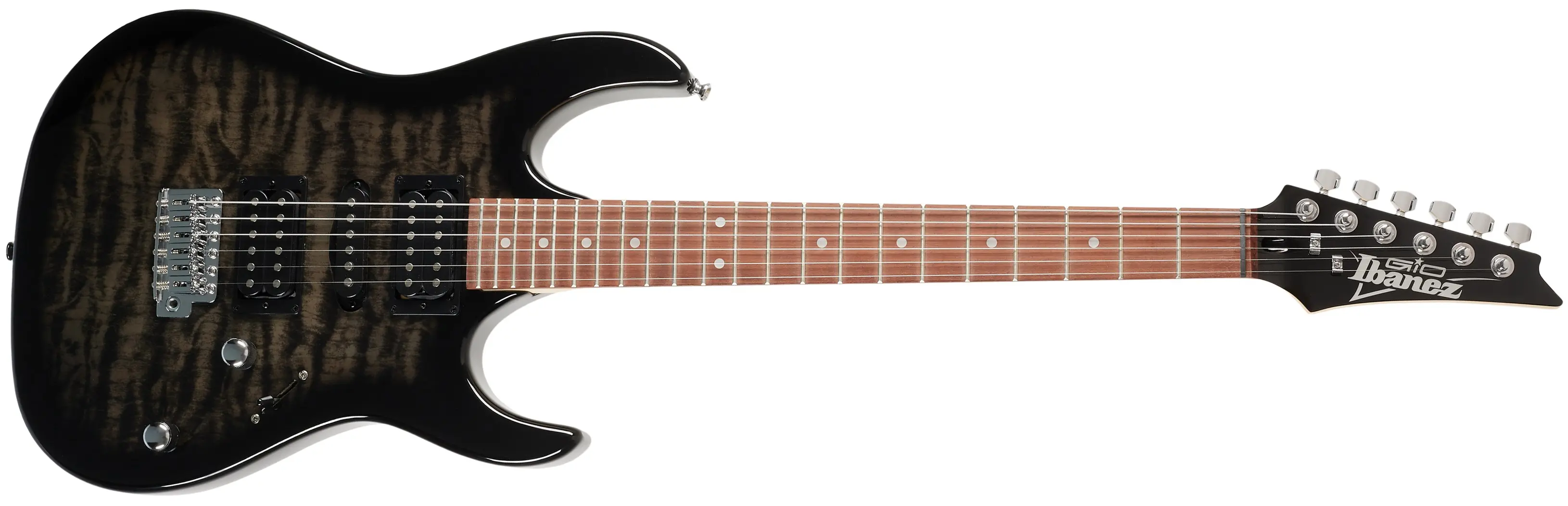 Ibanez GRX70QA Transparent Black Sunburst