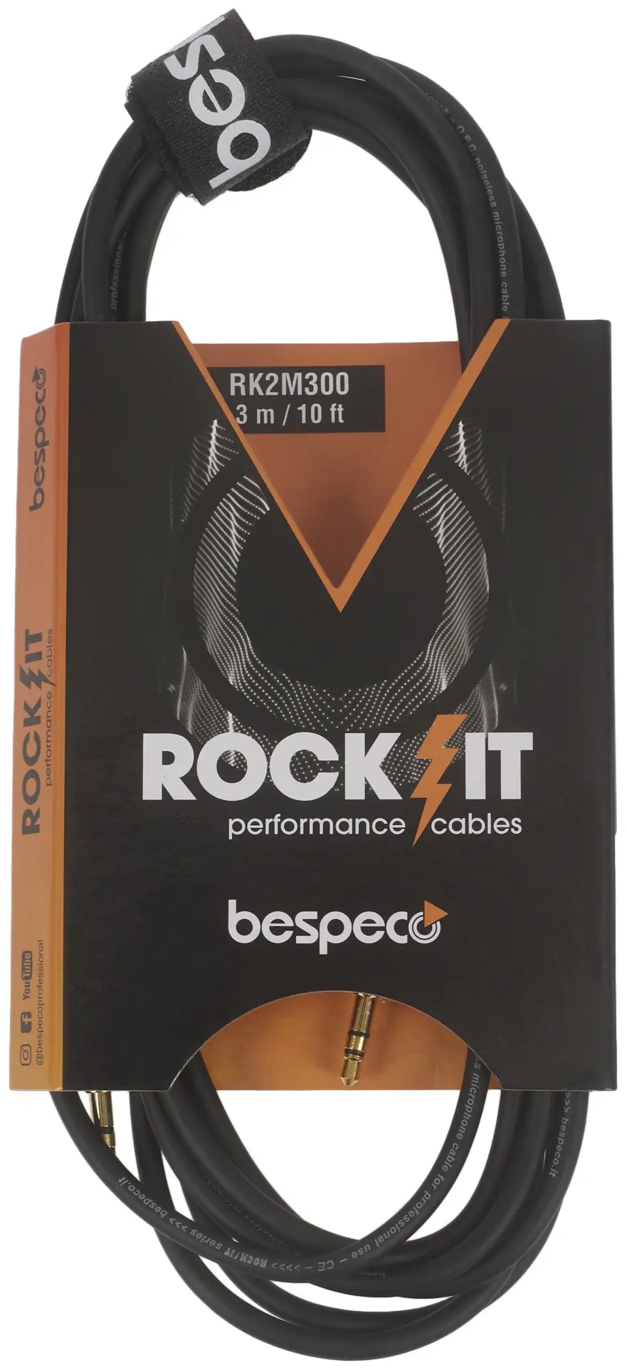 Bespeco ROCKIT Stereo Cable Jack 3,5 TRS - Jack TRS 3 m