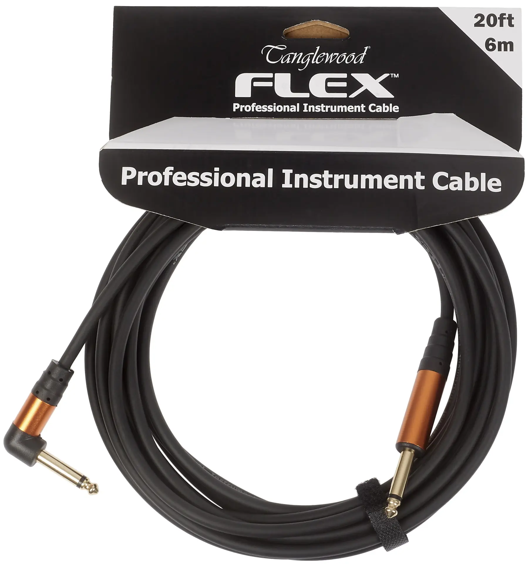 Tanglewood Flex Cable Rubber Black 6 m Angled