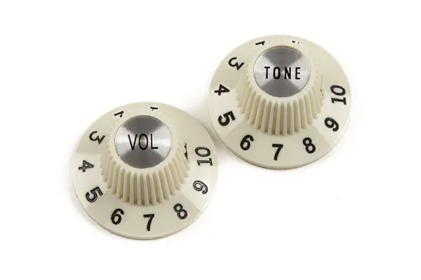 Fender Pure Vintage 1965 Jazzmaster Witch Hat Knobs Vintage White