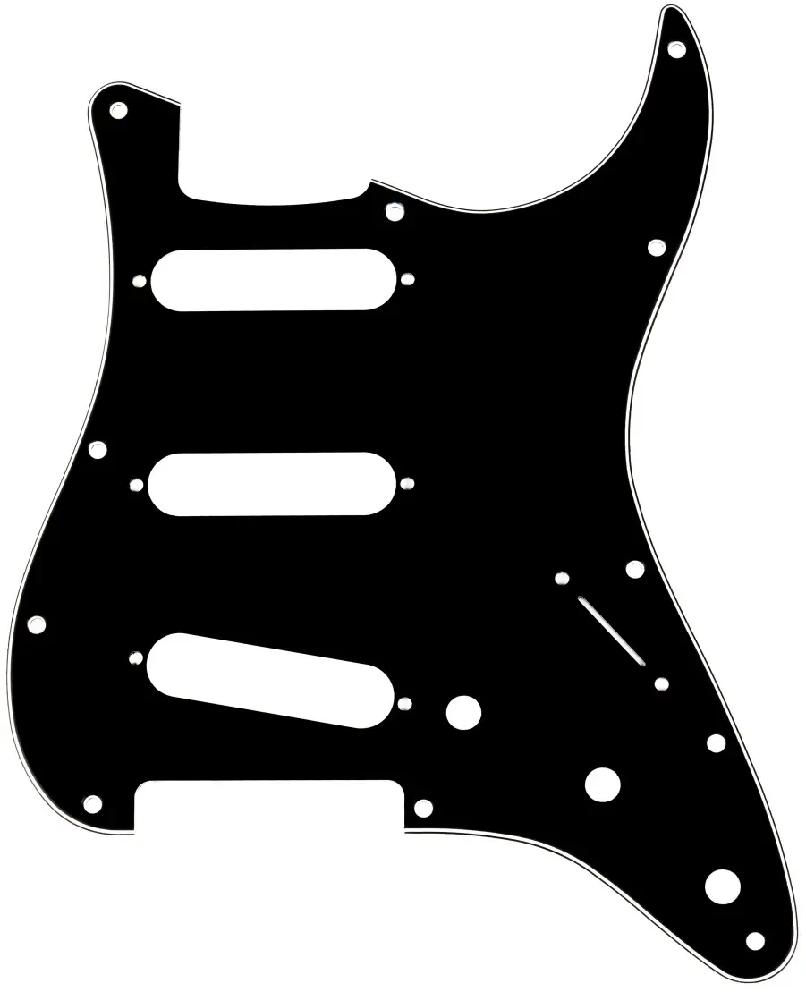 Fender Pickguard Stratocaster S/S/S 11-Hole Mount Black B/W/B 3-Ply