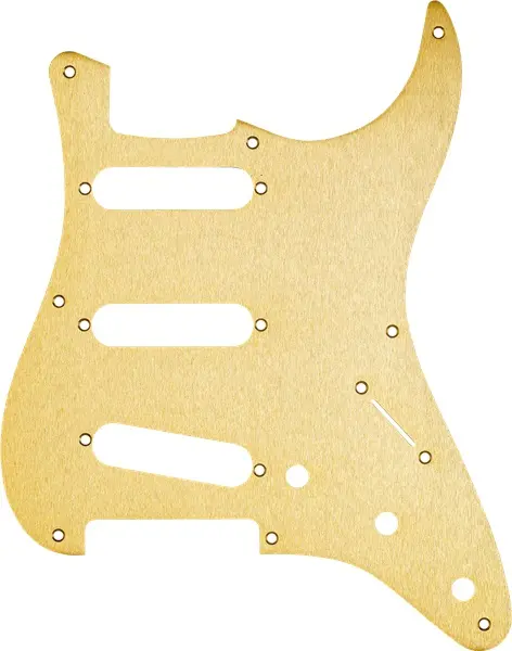 Fender Pickguard Stratocaster S/S/S 8-Hole Mount Gold Anodized Aluminu