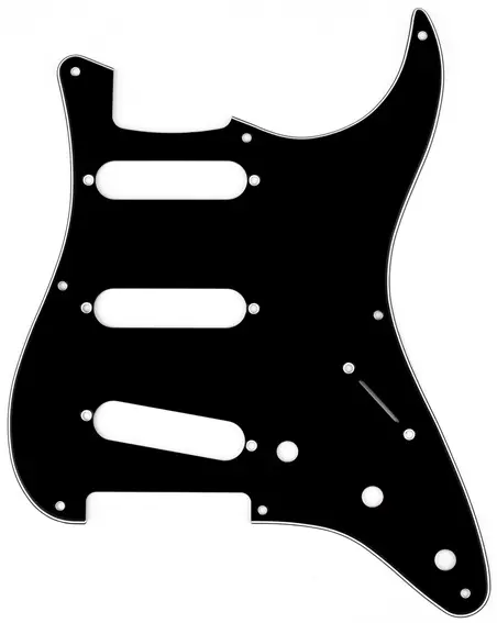 Fender Pickguard Stratocaster S/S/S 8-Hole Vintage-Style Black B/W/B 3
