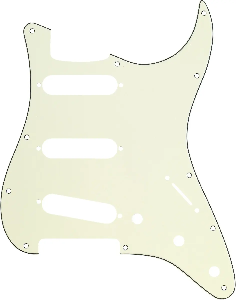 Fender Pickguard Stratocaster S/S/S 11-Hole Mount Mint Green MG/B/MG 3