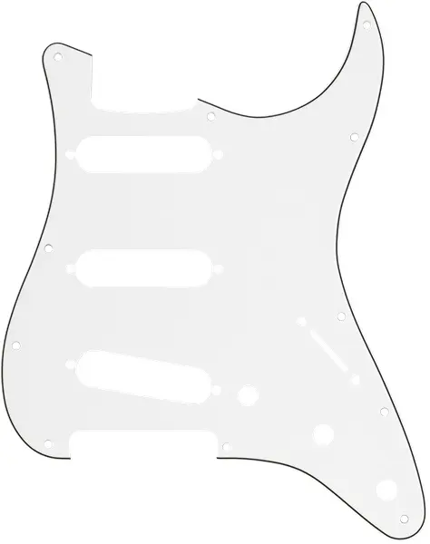 Fender Pickguard Stratocaster S/S/S 11-Hole Mount Parchment P/B/P 3-Pl
