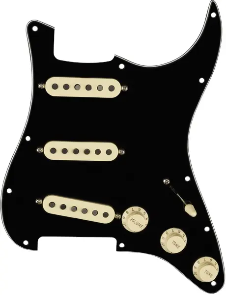 Fender Pre-Wired Pickguard Strat SSS TX MEX BWB