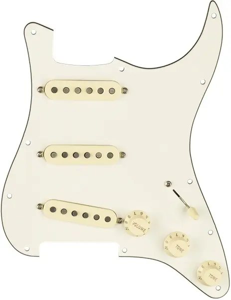 Fender Pre-Wired Pickguard Strat SSS TX SPC WBW