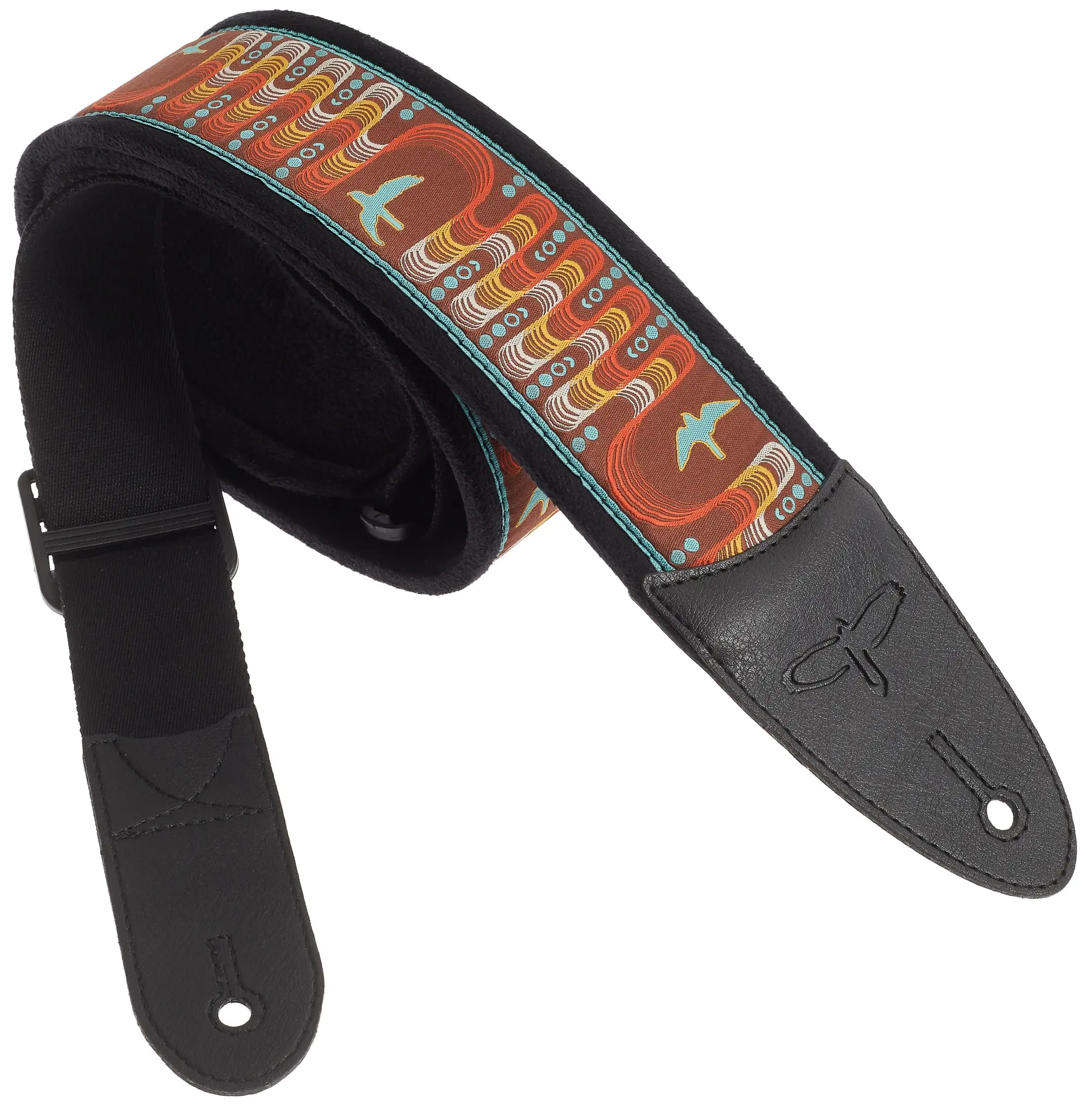 PRS 2.4" Padded Guitar Strap w/FLASH Custom Jacquard Birds Wavelength
