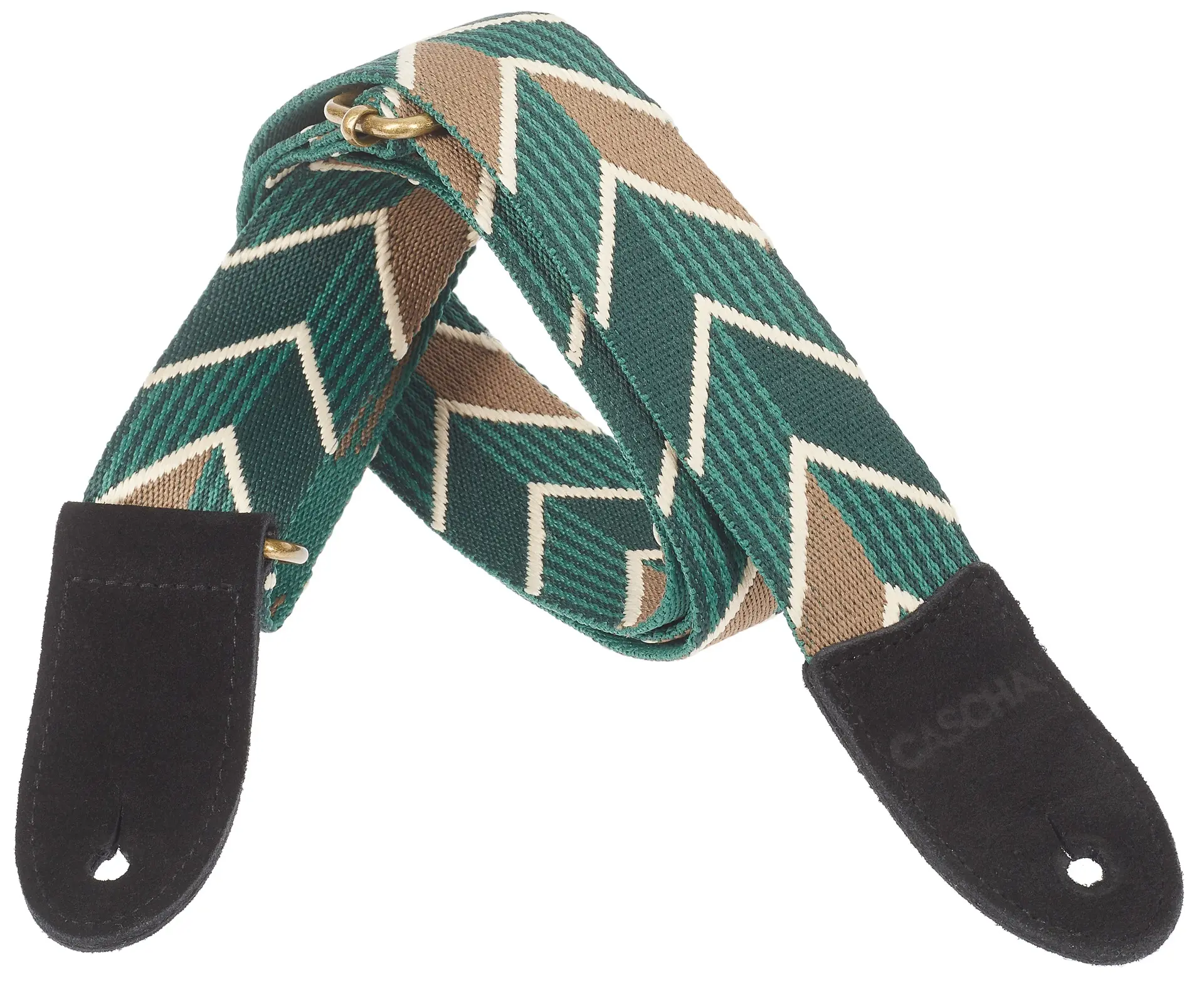 Cascha CUS-JW2 Ukulele Strap Jacquard Ethnic Green