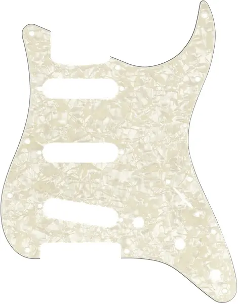 Fender Pickguard Stratocaster SSS 11-hole Aged White Pearl 3-ply