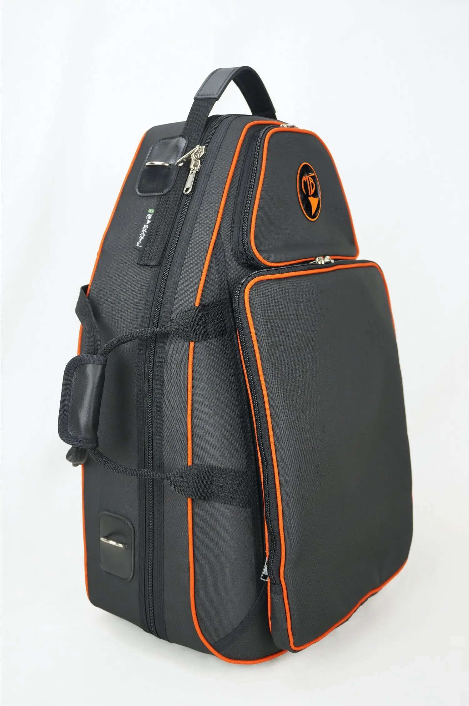 Marcus Bonna MB-5St XL, Black Nylon and Rim Orange with Sheet Music Ba