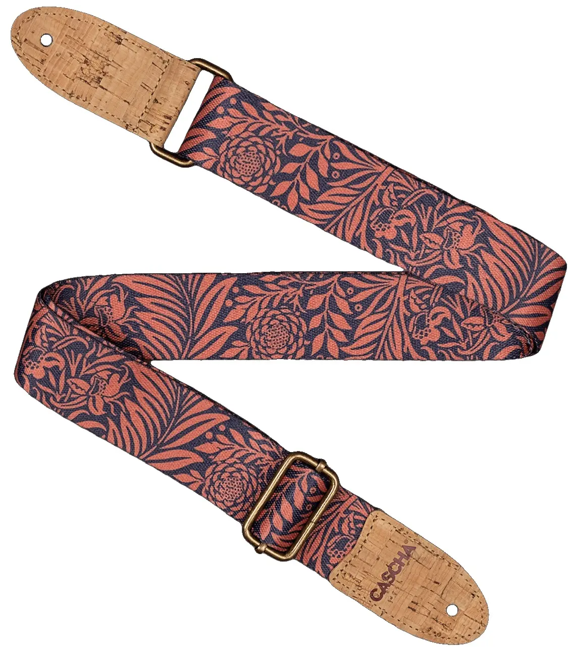 Cascha CUS-VC7 Ukulele Strap Vegan Cork Rose Jungle