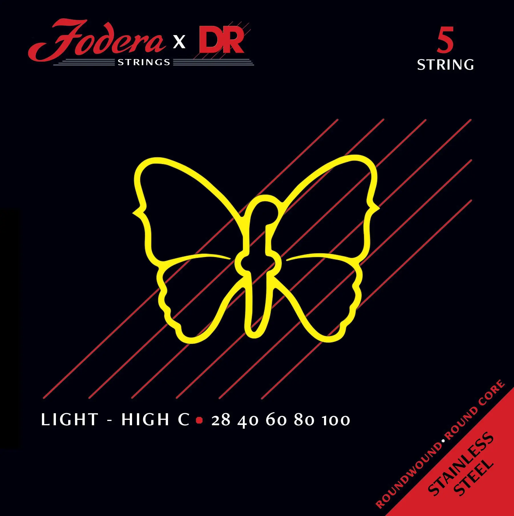 DR Strings Fodera Nickel 5 Light High C 28100