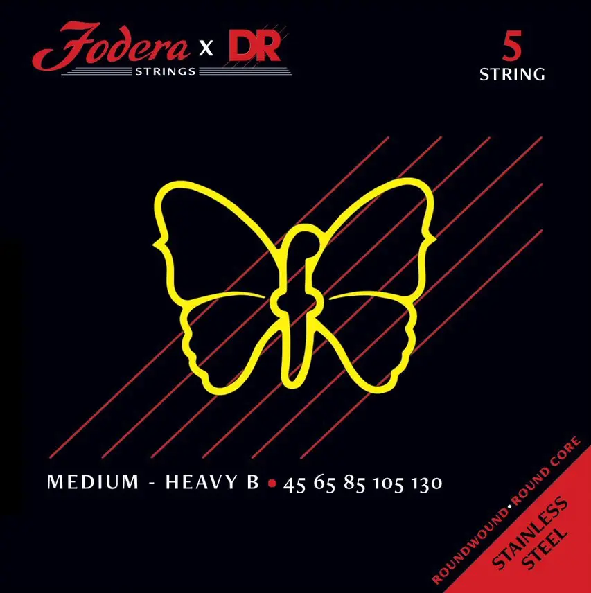 DR Strings Fodera Nickel 5 Medium Heavy B 45130