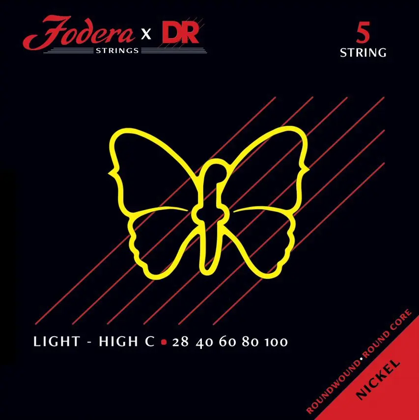 DR Strings Fodera Stainless Steel 5 Light High C 28100