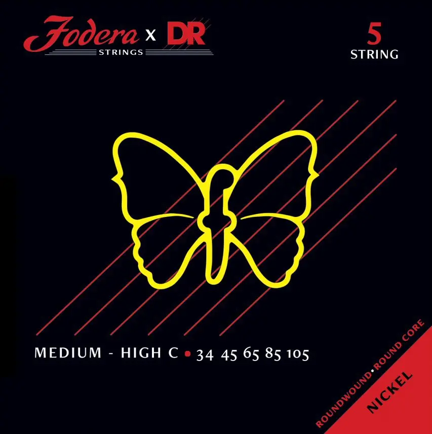 DR Strings Fodera Stainless Steel 5 Medium High C 34105