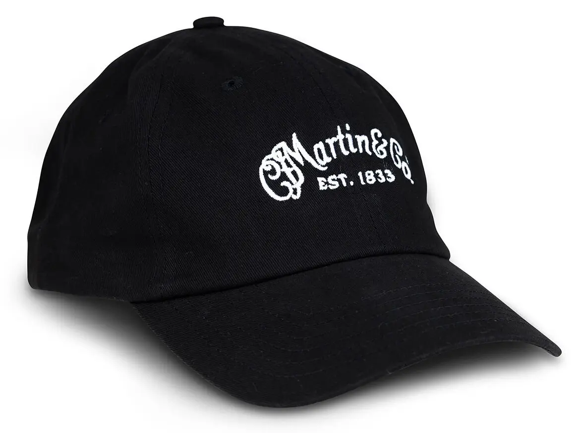 Martin Cotton Baseball Cap Black/White Logo