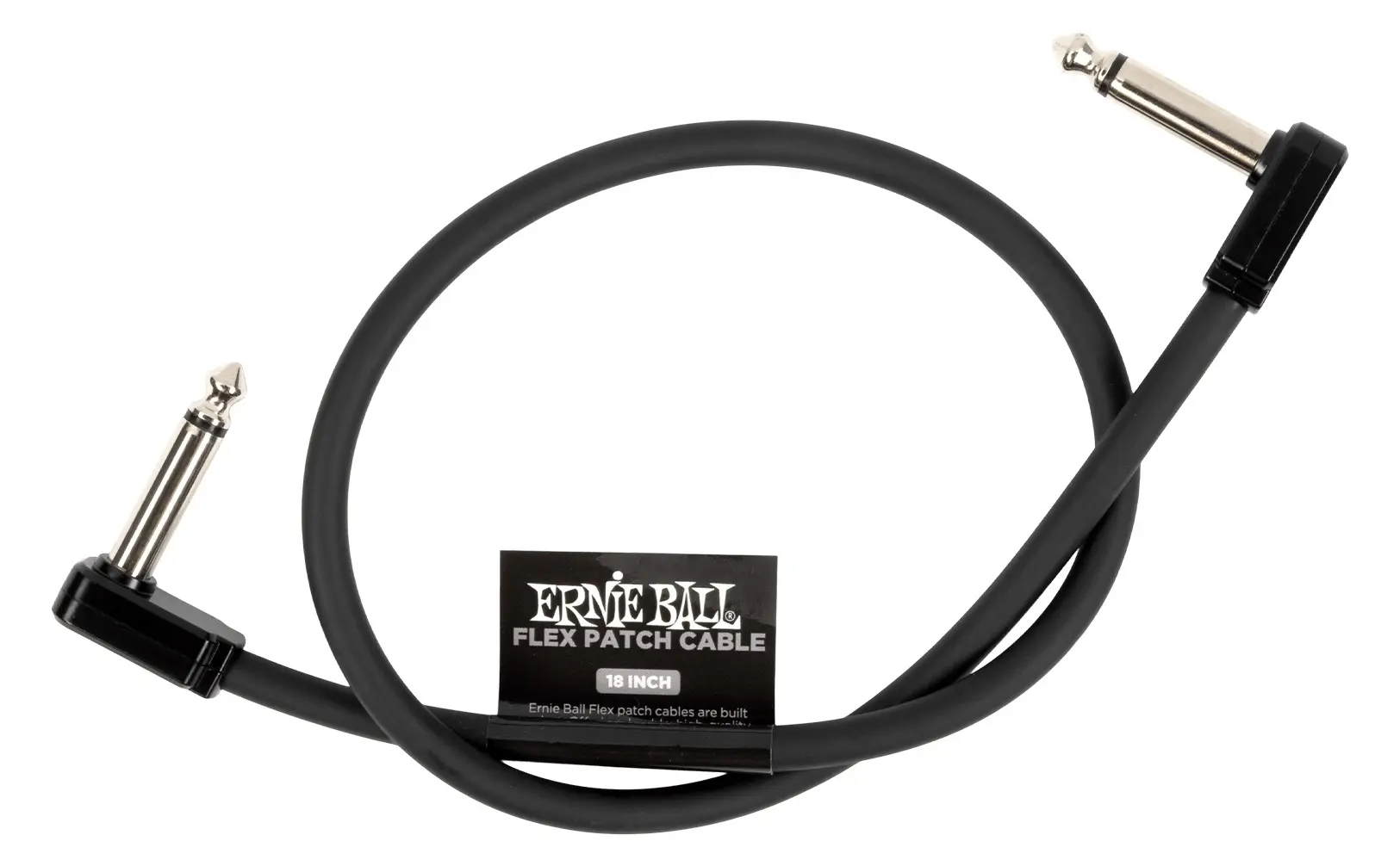 Ernie Ball Flex Patch Cable 18" Black