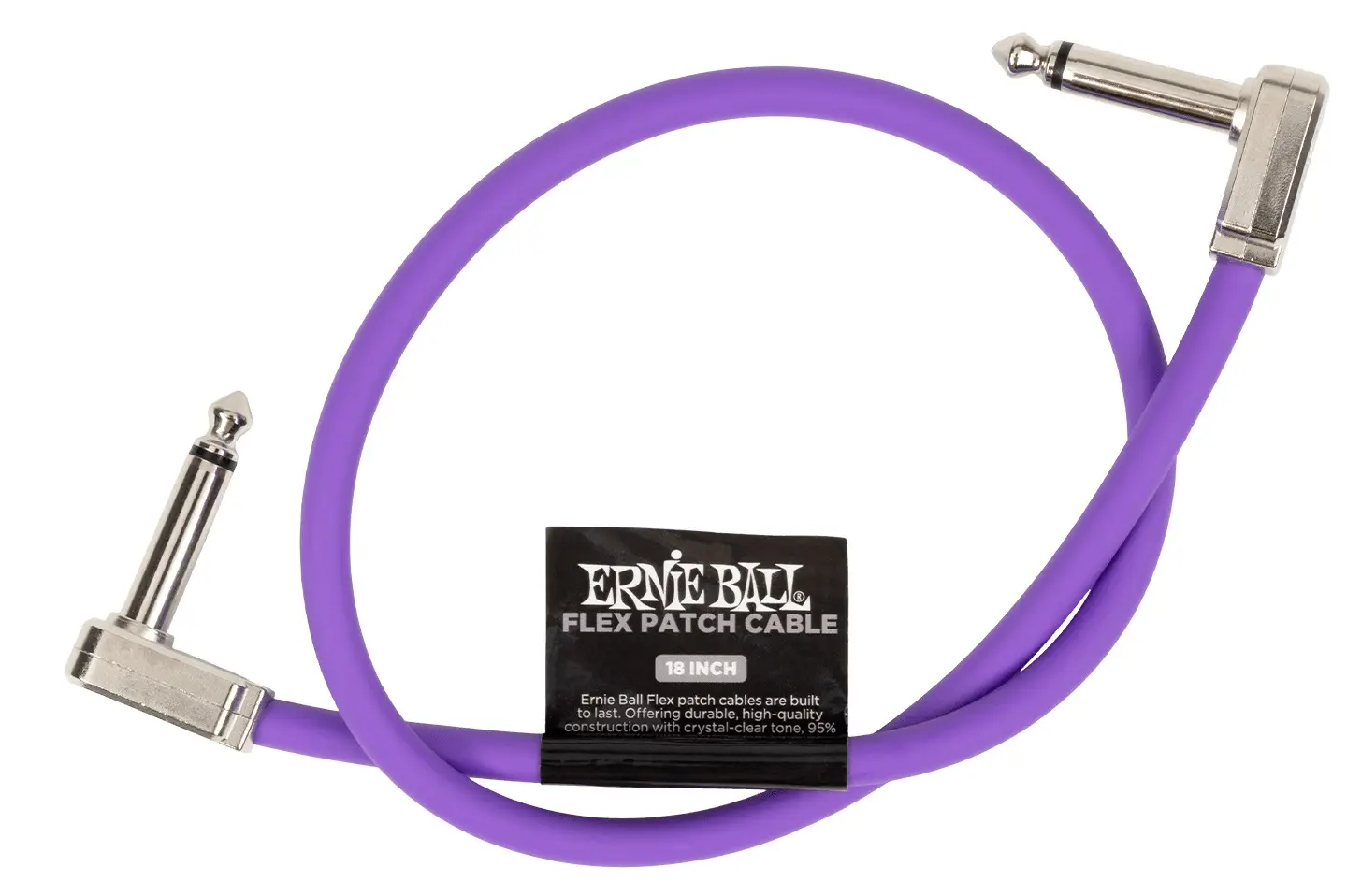 Ernie Ball Flex Patch Cable 18" Purple