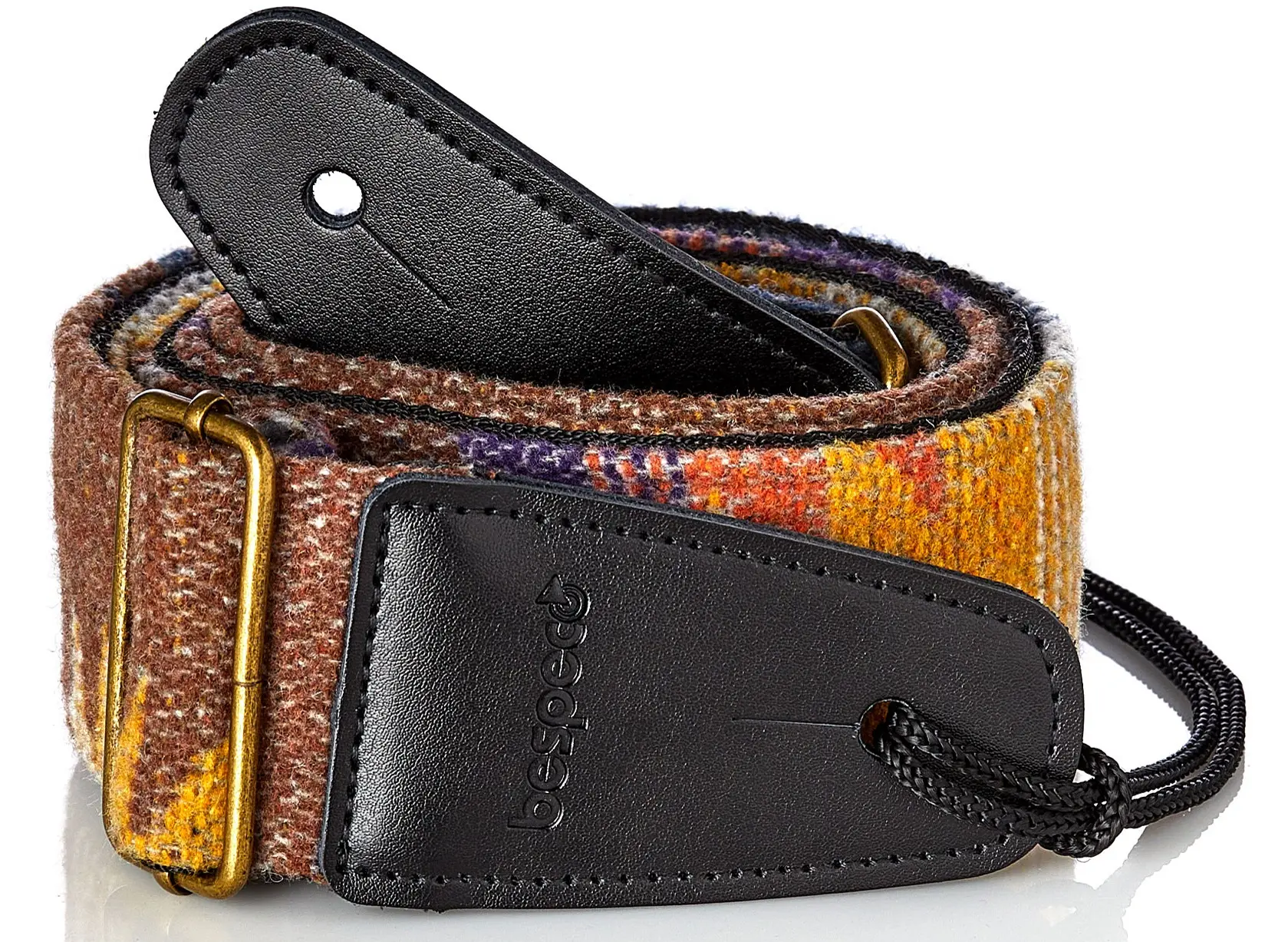 Bespeco Vintage-style Strap Yellow Pattern Wool/Polyester Metal Buckle