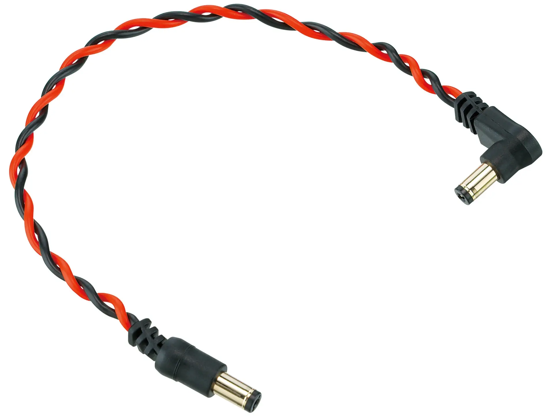 Ibanez Twisted DC Cable Black & Neon Red Length 8" Straight & Angled P