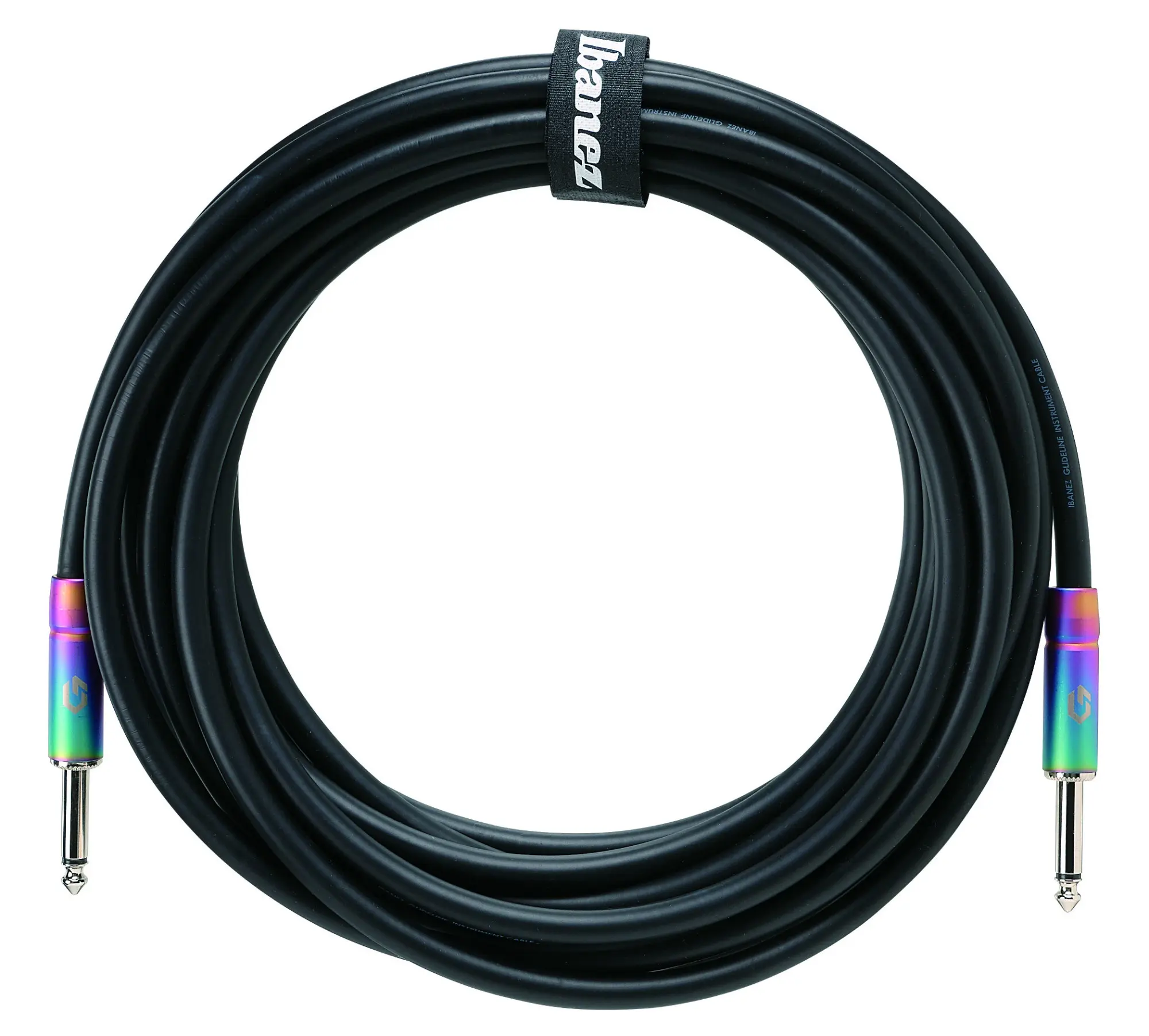 Ibanez GLIDELINE Series Instrument Cable 6,10 m 2 Straight Plugs Black