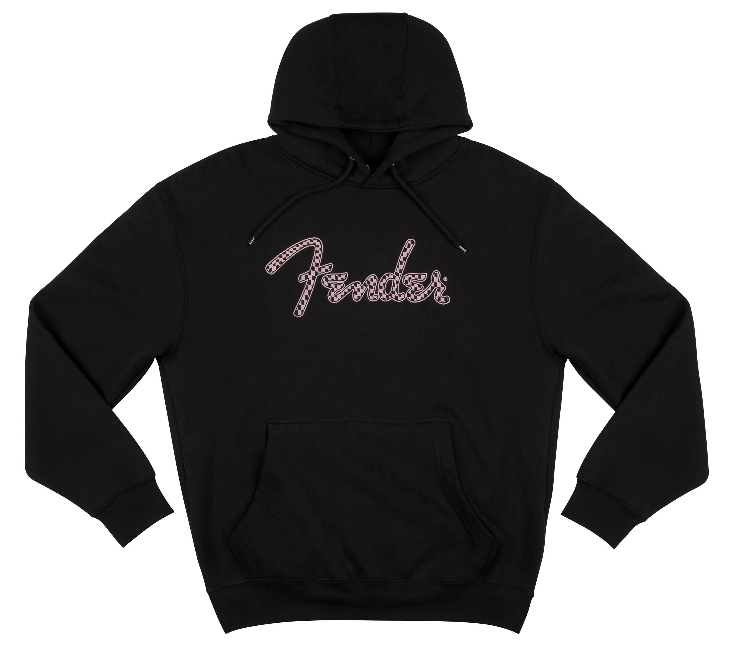Fender Spaghetti Logo Wavy Checker Hoodie Pink XL