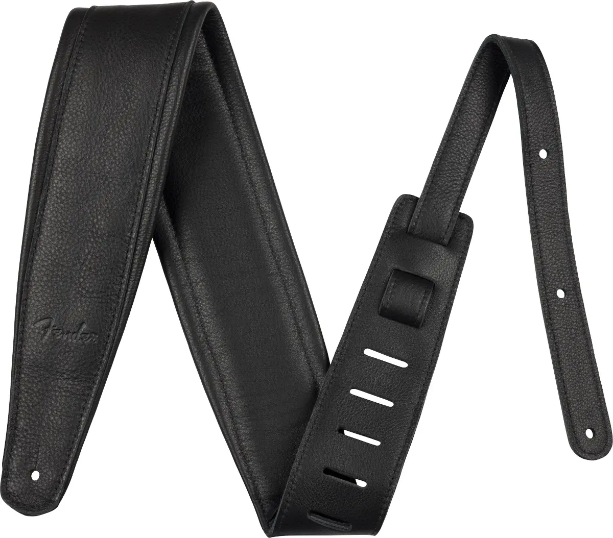 Fender 3.5" Premium Leather Strap Black
