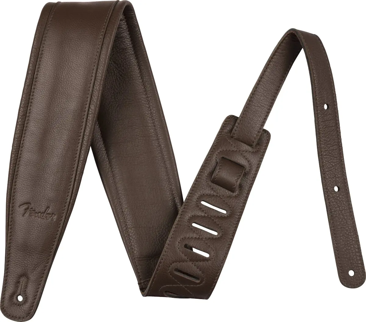 Fender 3.5" Premium Leather Strap Brown