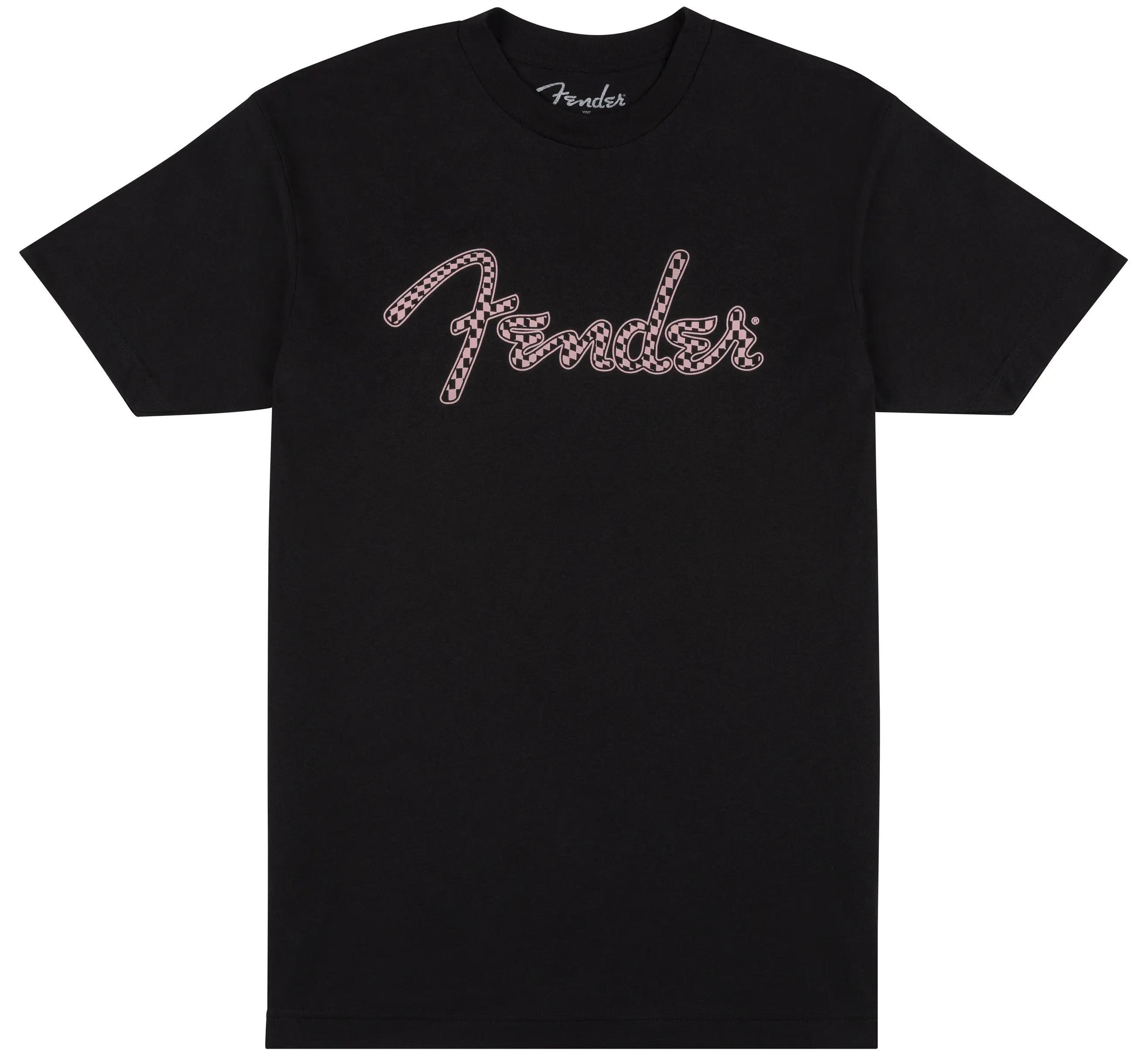 Fender Spaghetti Logo Wavy Checker Tee Pink XXL