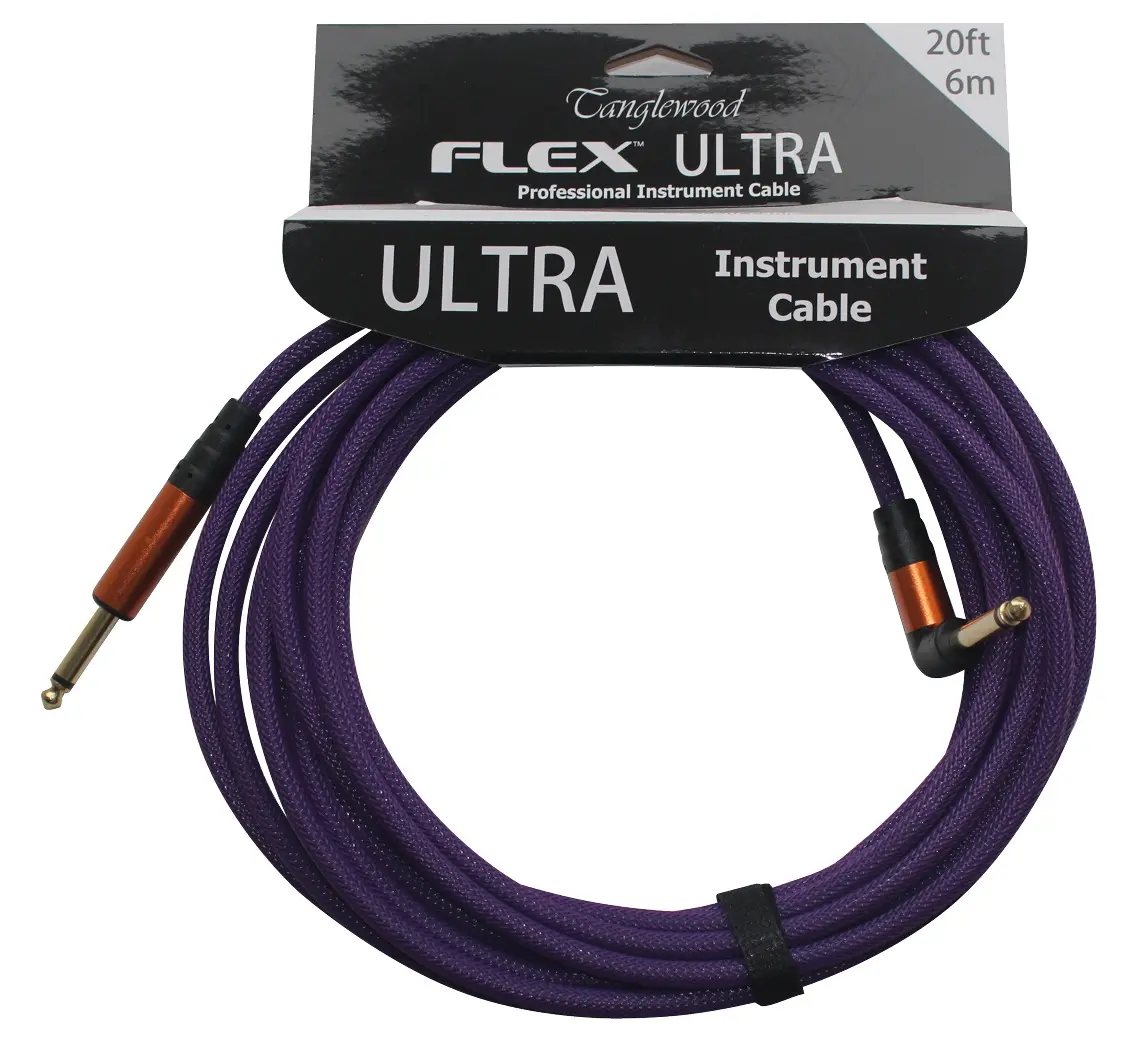 Tanglewood Flex Ultra Cable Blackberry 6 m Angled